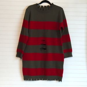Freddy Krueger Halloween Dress Sz Lrg